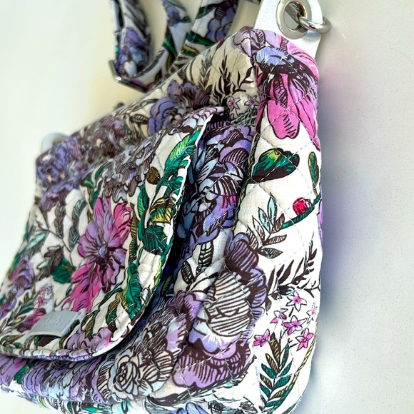 Vera Bradley Lavender Meadow Carson Floral Ladybug Crossbody Shoulder Bag - Picture 7 of 13